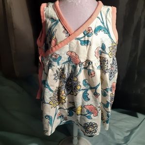 NWOT Tea Cream w/ Flowers Wrap Around Dress